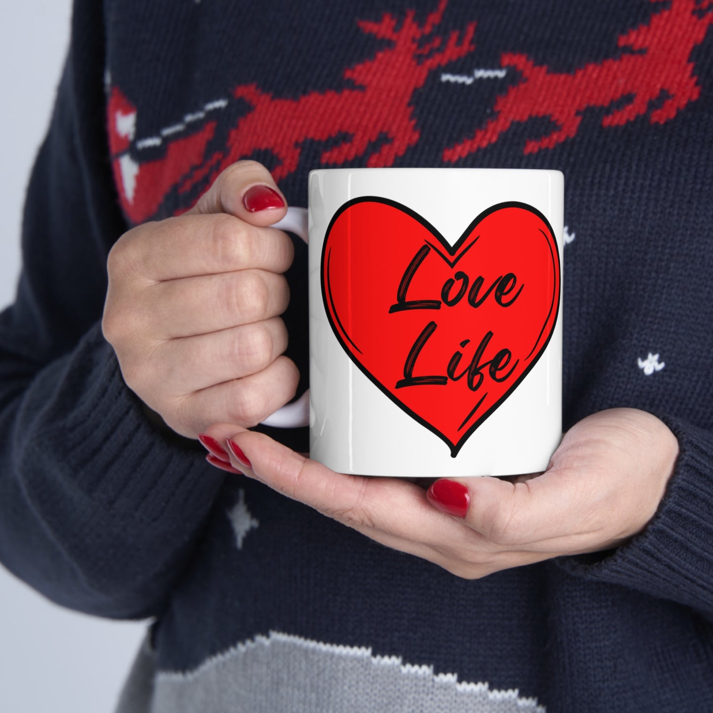 "Love Life" Ceramic Mug 11oz VAL611