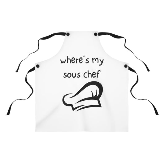 "where's my sous chef" Apron W566bw