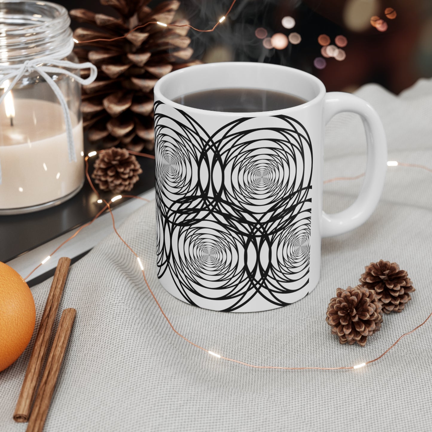 "Dizzy Circles" Ceramic Mug 11oz D91100