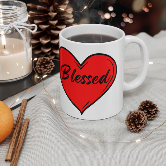 "Blessed" Ceramic Mug 11oz VAL101