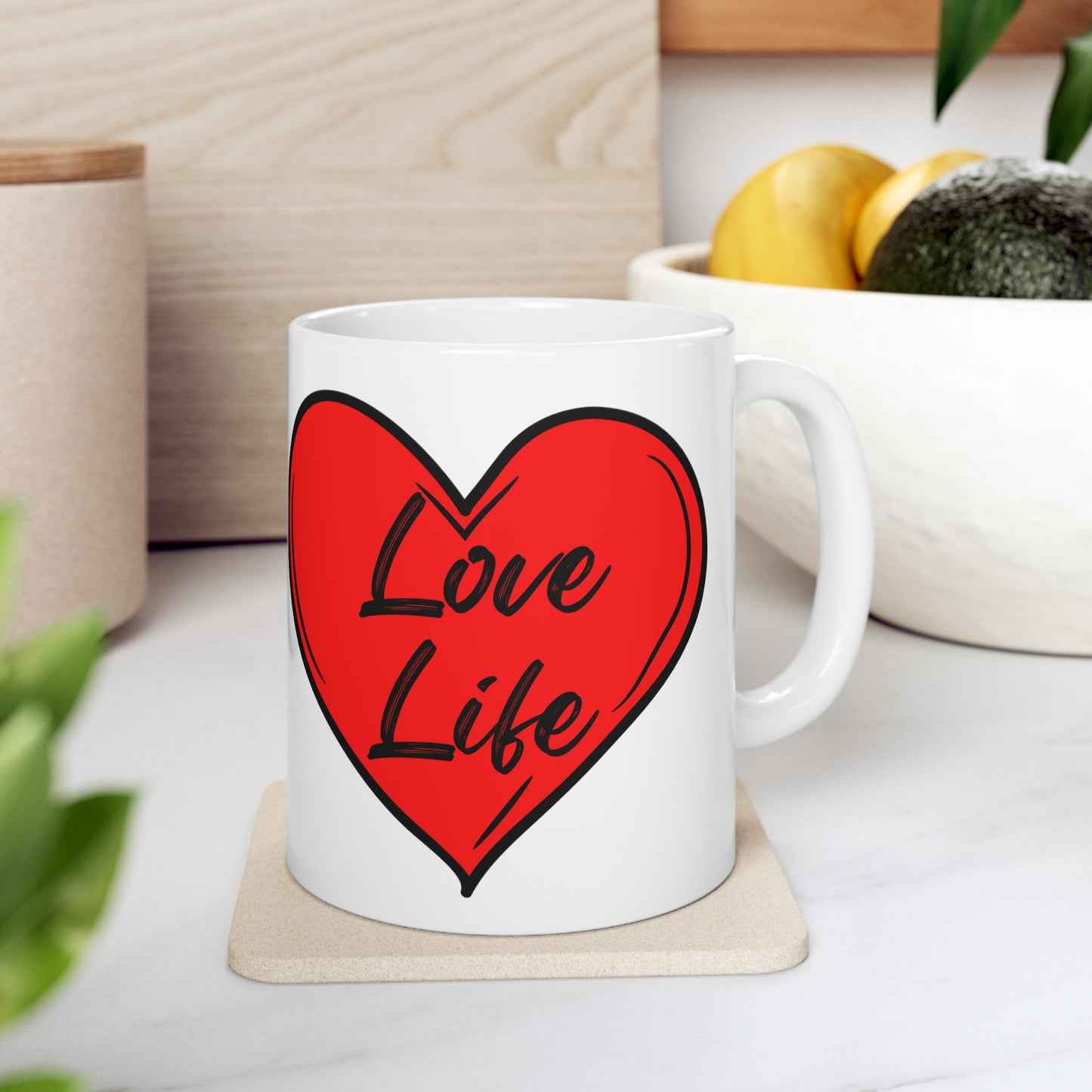 "Love Life" Ceramic Mug 11oz VAL611