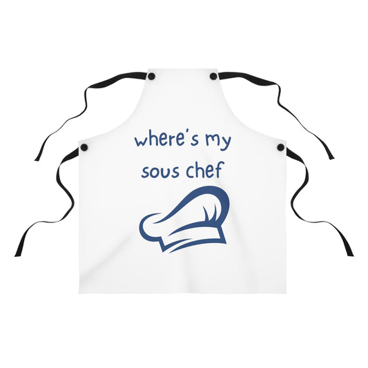 "where's my sous chef" Apron W697bw