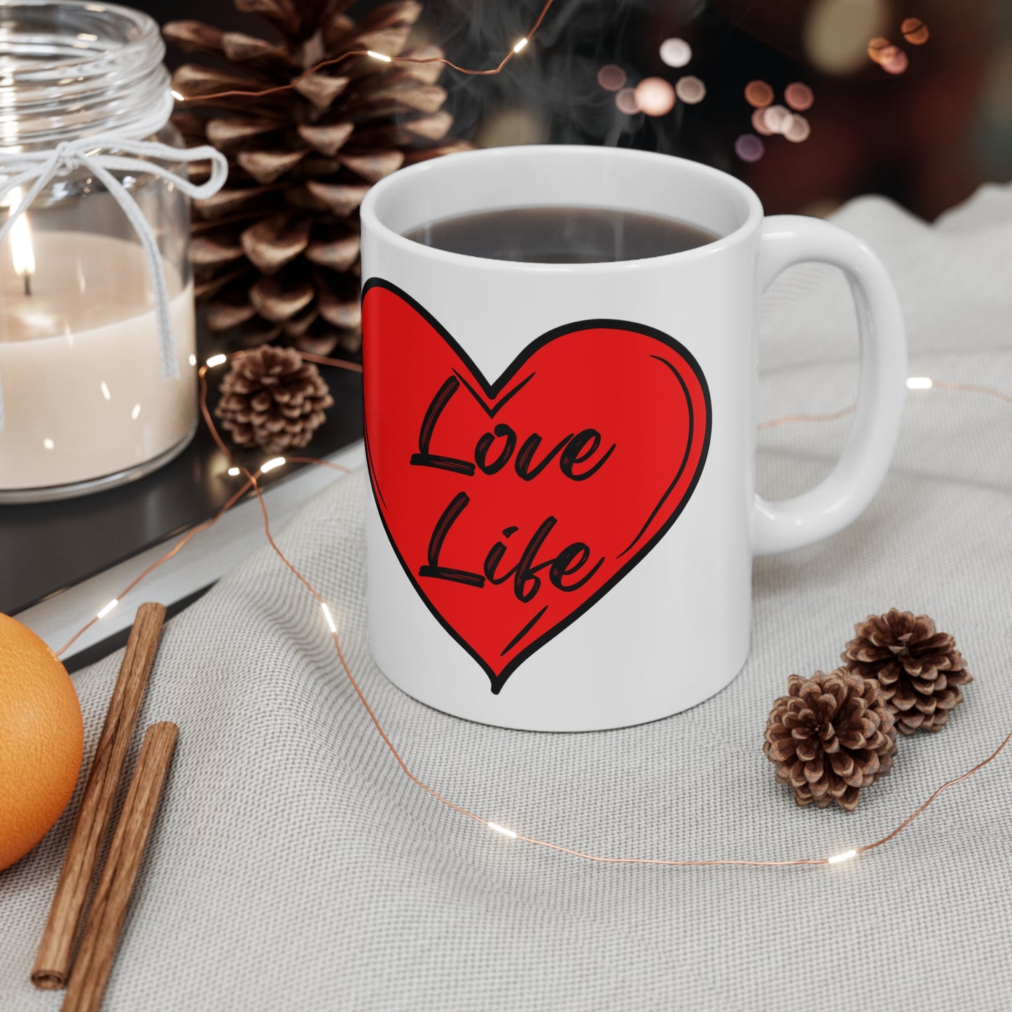 "Love Life" Ceramic Mug 11oz VAL611