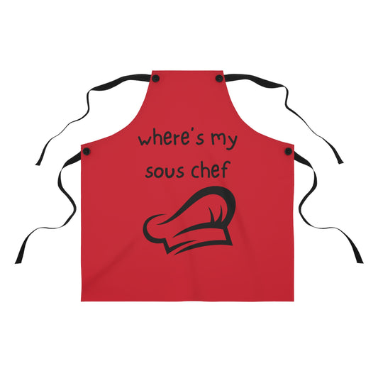 "where's my sous chef" Apron W511br