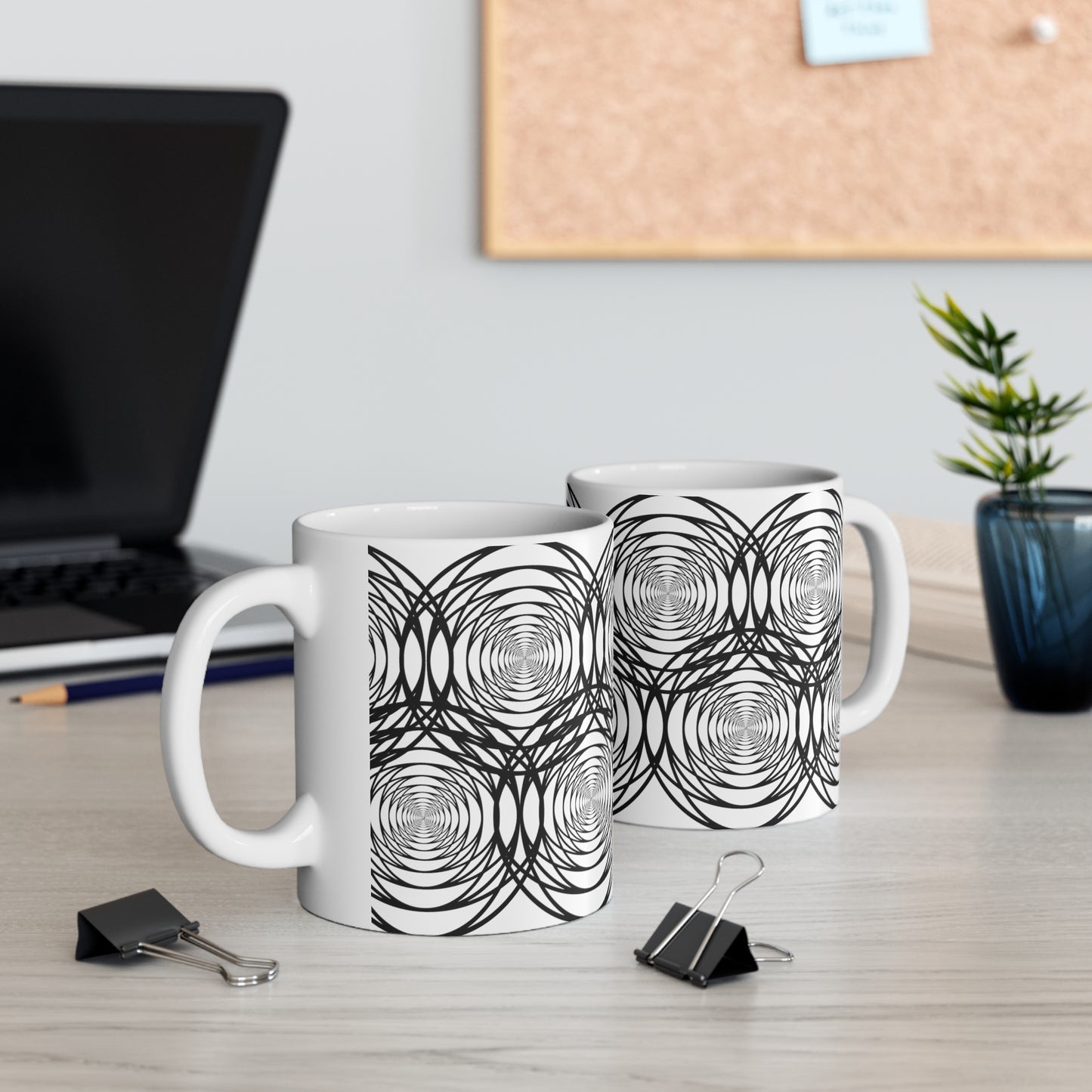 "Dizzy Circles" Ceramic Mug 11oz D91100