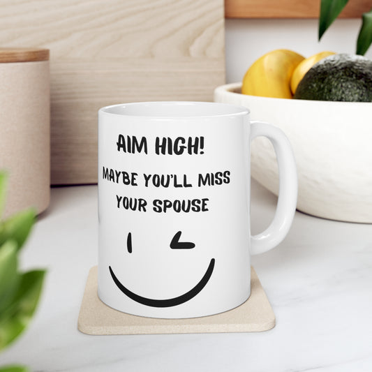 Aim High Ceramic Mug 11oz AH5806