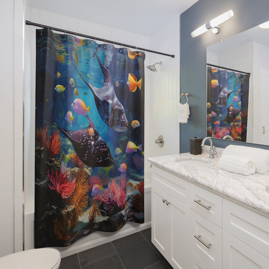 Fish Tank Shower Curtain FTSC.002v1