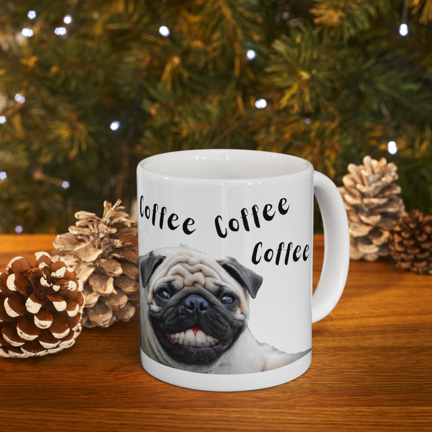 "Coffee, Coffee, Coffee" Ceramic Mug 11oz COF.030a