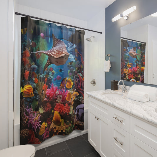 Fish Tank Shower Curtain FTSC.003v1